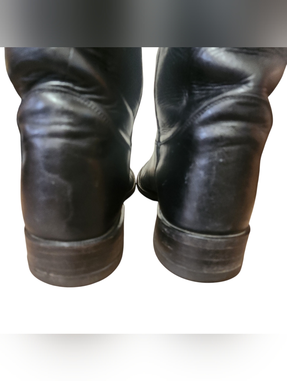 Vtg Tony Lama 2801 Men’s Western Cowboy Boots Size 10B Black Leather USA Classic - Picture 9 of 16